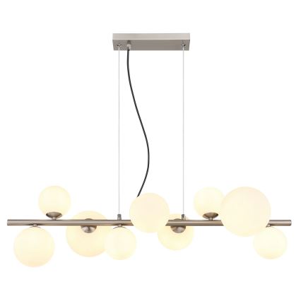 Globo - Lámpara LED colgante 9xG9/3W/230V cromo mate