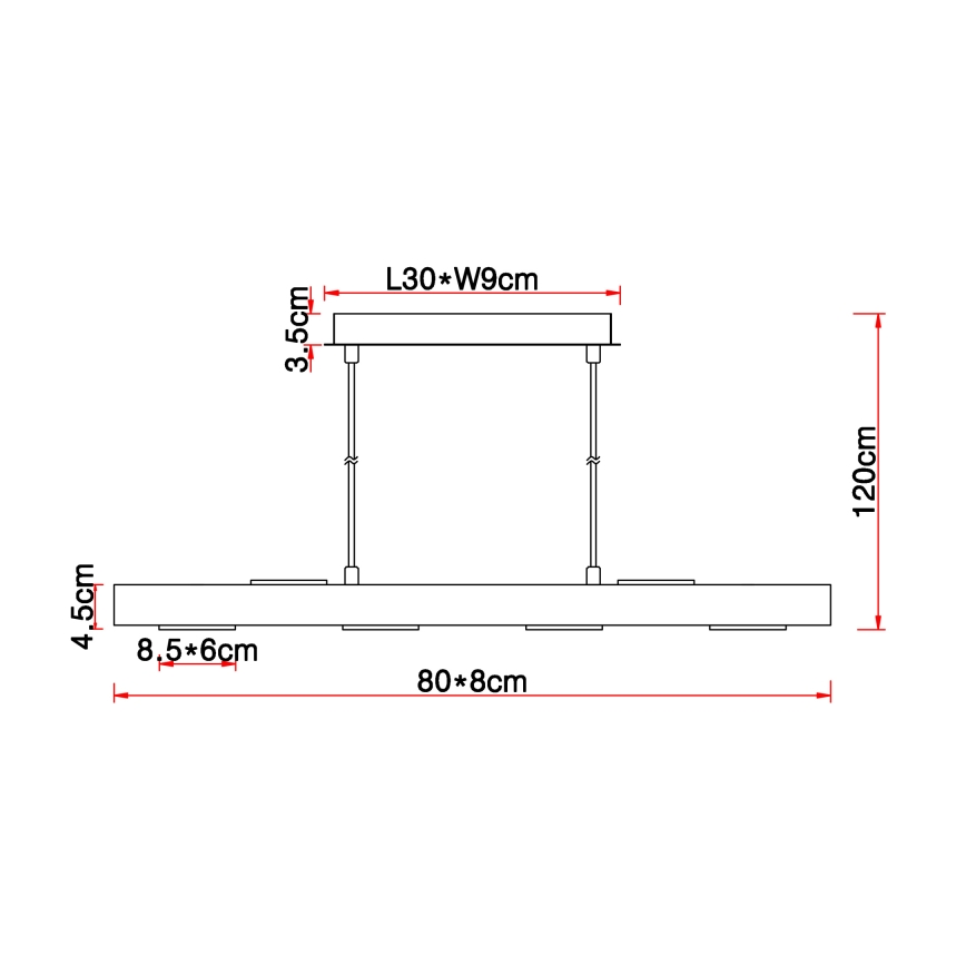 Globo - Lámpara LED colgante 6xLED/5W/230V