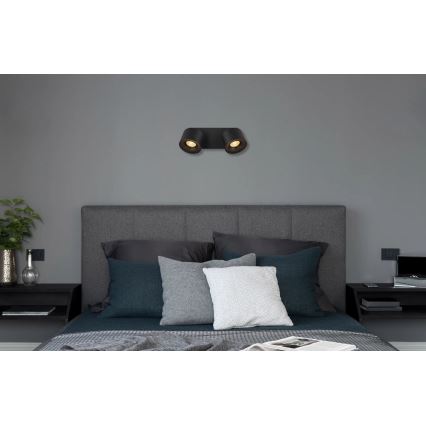 Globo - Foco LED 2xLED/6W/230V negro