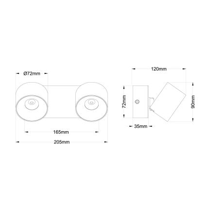 Globo - Foco LED 2xLED/6W/230V