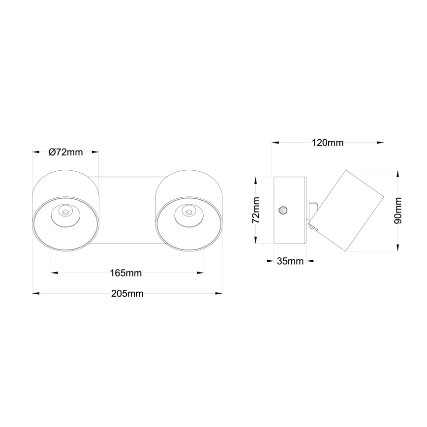 Globo - Foco LED 2xLED/6W/230V
