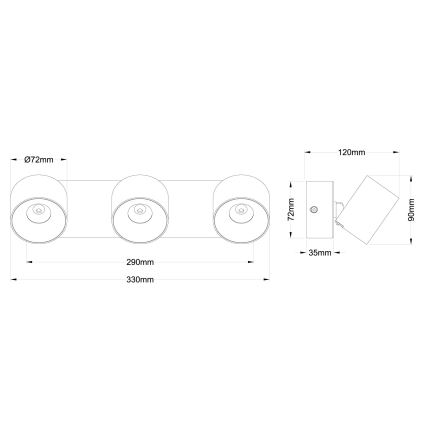Globo - Foco LED 3xLED/6W/230V