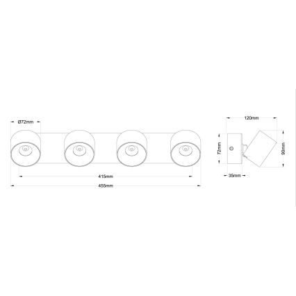 Globo - Foco empotrable LED 4xLED/6W/230V