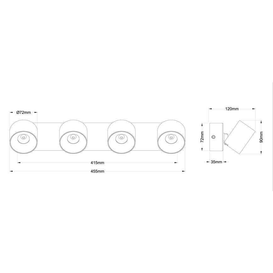 Globo - Foco empotrable LED 4xLED/6W/230V