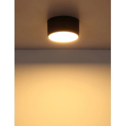 Globo - Plafón LED/12W/230V 3000K Ø 15 cm negro