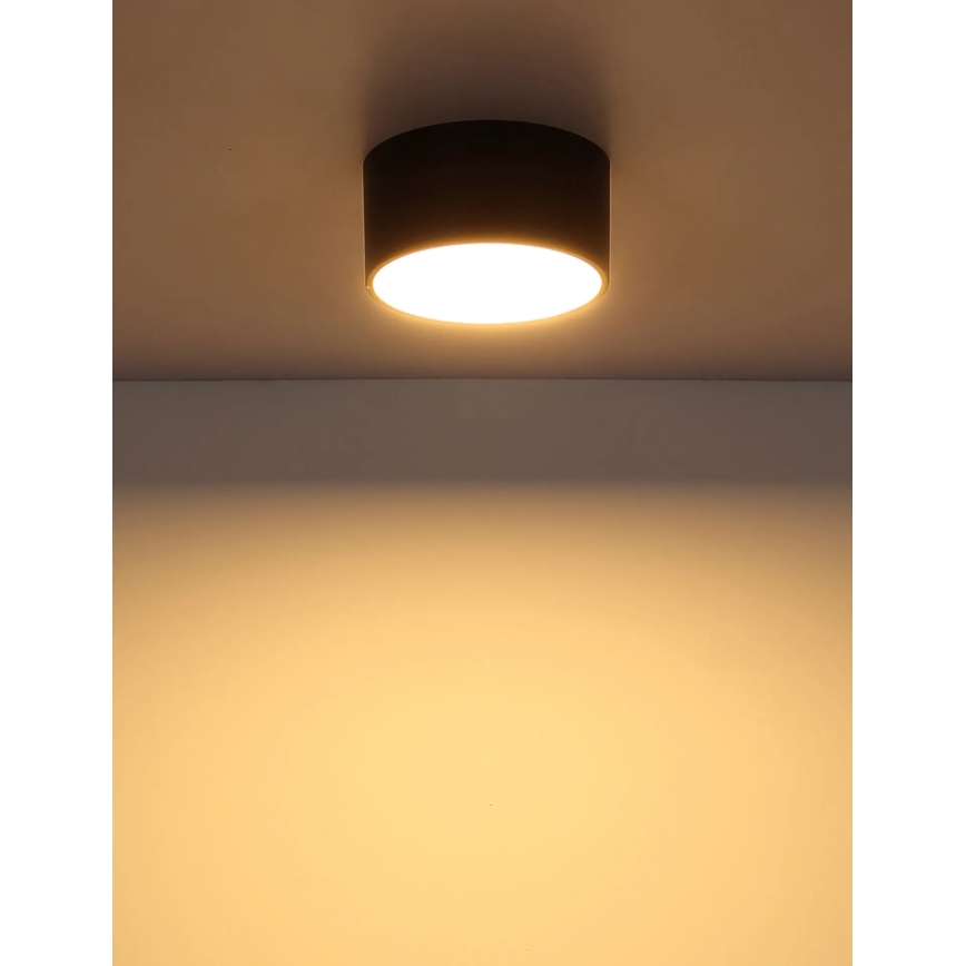 Globo - Plafón LED/12W/230V 3000K Ø 15 cm negro