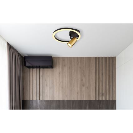 Globo - Foco LED de pared 1xGU10/5W/230V + LED/12W/230V