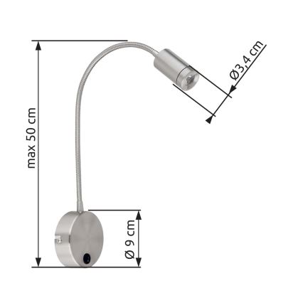 Globo - Lámpara LED flexible 3W/230V