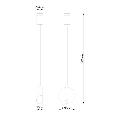 Globo - Lámpara LED flexible pequeña LED/3W/230V