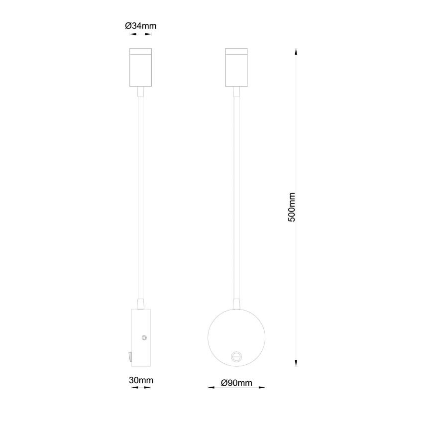 Globo - Lámpara LED flexible pequeña LED/3W/230V