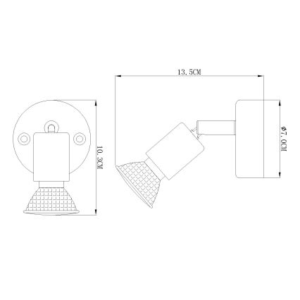 GLOBO 57381-1L - Foco LED de pared OLANA 1xGU10/3W/230V