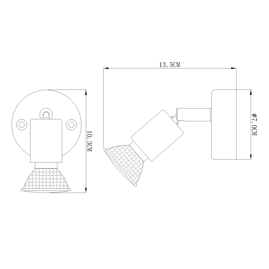 GLOBO 57381-1L - Foco LED de pared OLANA 1xGU10/3W/230V