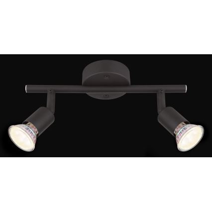 Globo - Foco LED 2xGU10/3W/230V negro