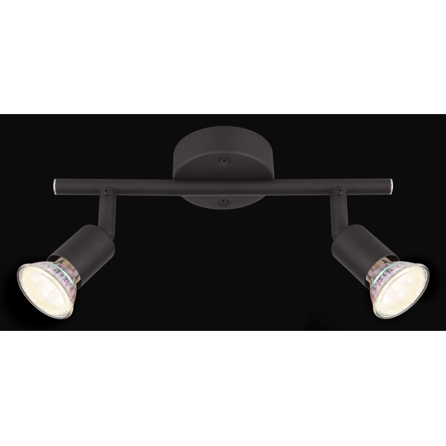 Globo - Foco LED 2xGU10/3W/230V negro