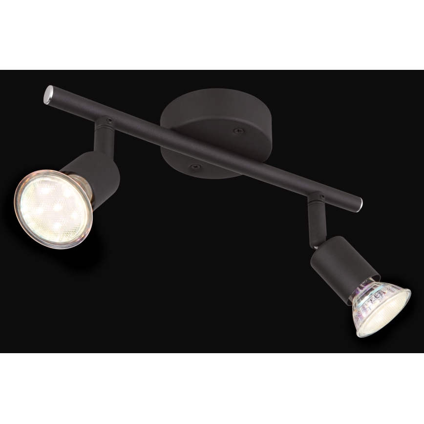 Globo - Foco LED 2xGU10/3W/230V negro
