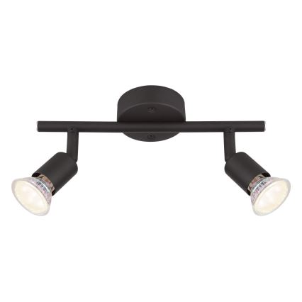 Globo - Foco LED 2xGU10/3W/230V negro