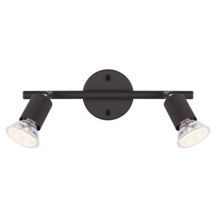 Globo - Foco LED 2xGU10/3W/230V negro