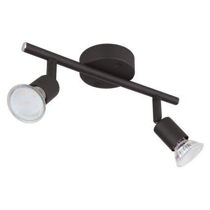Globo - Foco LED 2xGU10/3W/230V negro