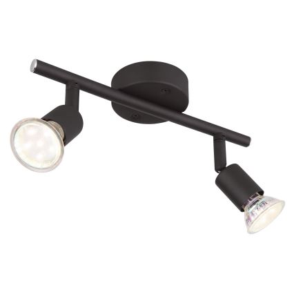 Globo - Foco LED 2xGU10/3W/230V negro
