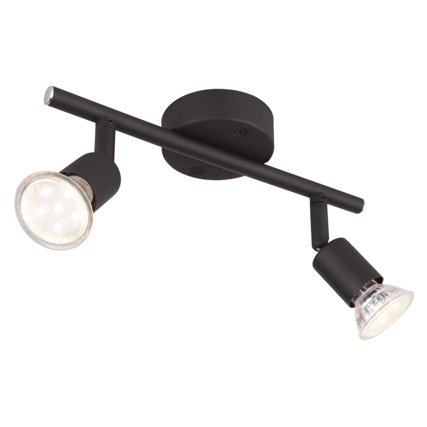 Globo - Foco LED 2xGU10/3W/230V negro