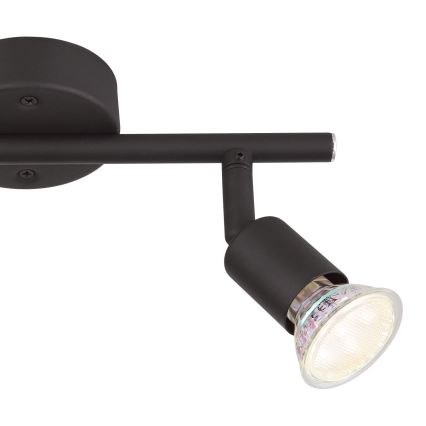 Globo - Foco LED 2xGU10/3W/230V negro