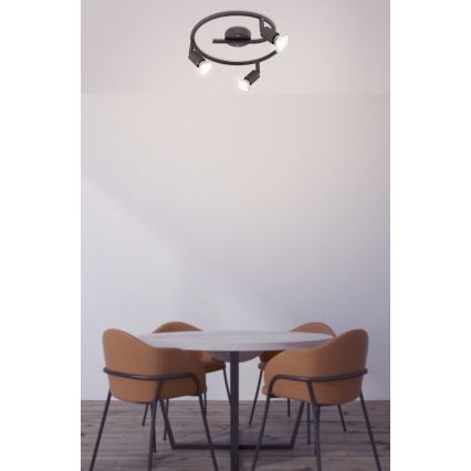 Globo - Foco LED 3xGU10/3W/230V negro