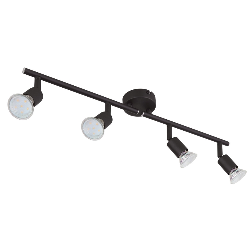 Globo - Foco LED 4xGU10/3W/230V negro