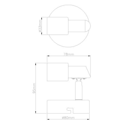 Globo - Foco LED de pared 1xGU10/3W/230V