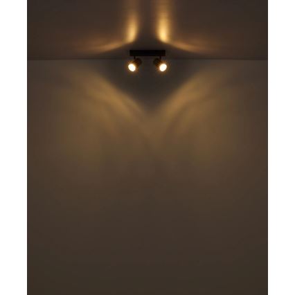 Globo - Foco 2xGU10/25W/230V blanco/cromo mate