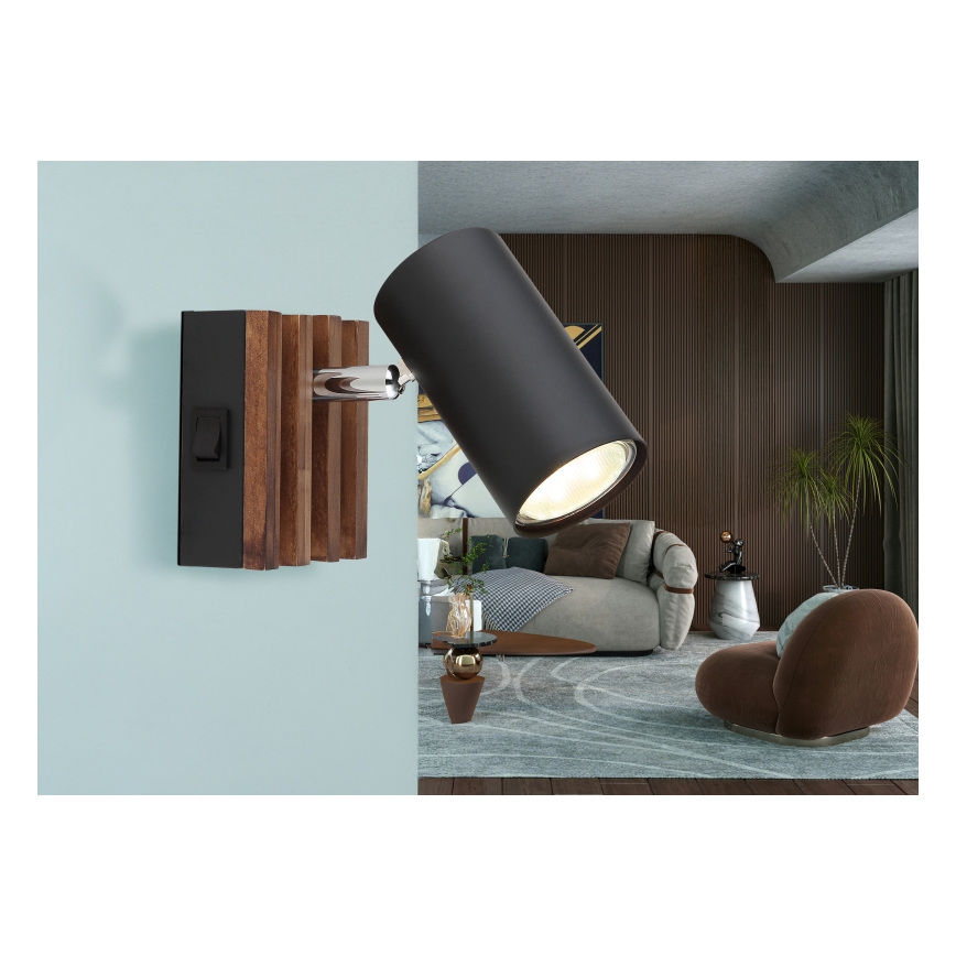 Globo - Foco de pared 1xGU10/25W/230V negro