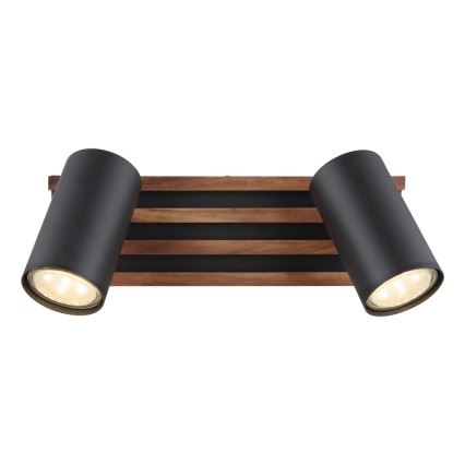 Globo - Foco 2xGU10/25W/230V negro