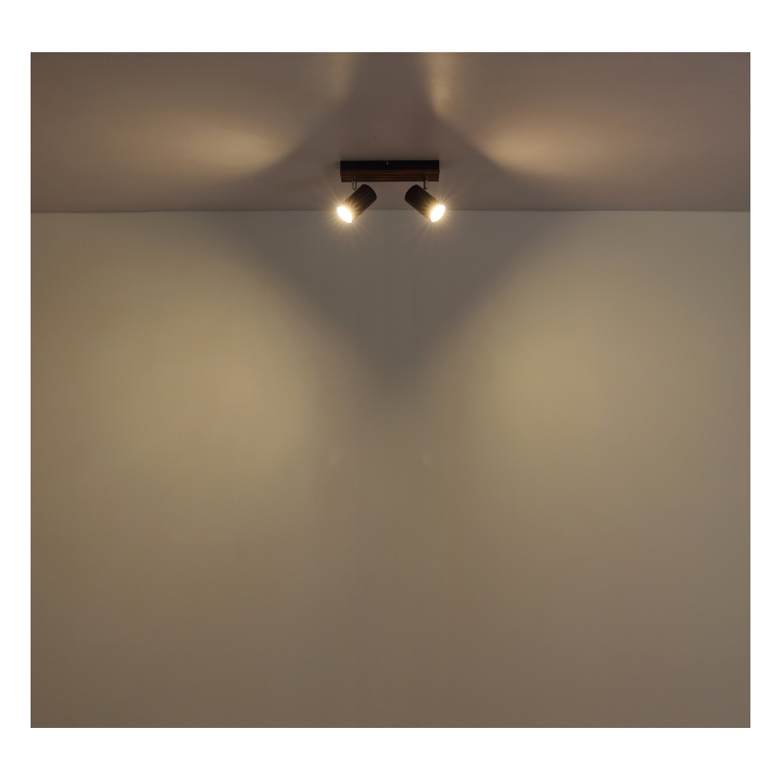 Globo - Foco 2xGU10/25W/230V negro