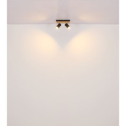 Globo - Foco 2xGU10/25W/230V negro