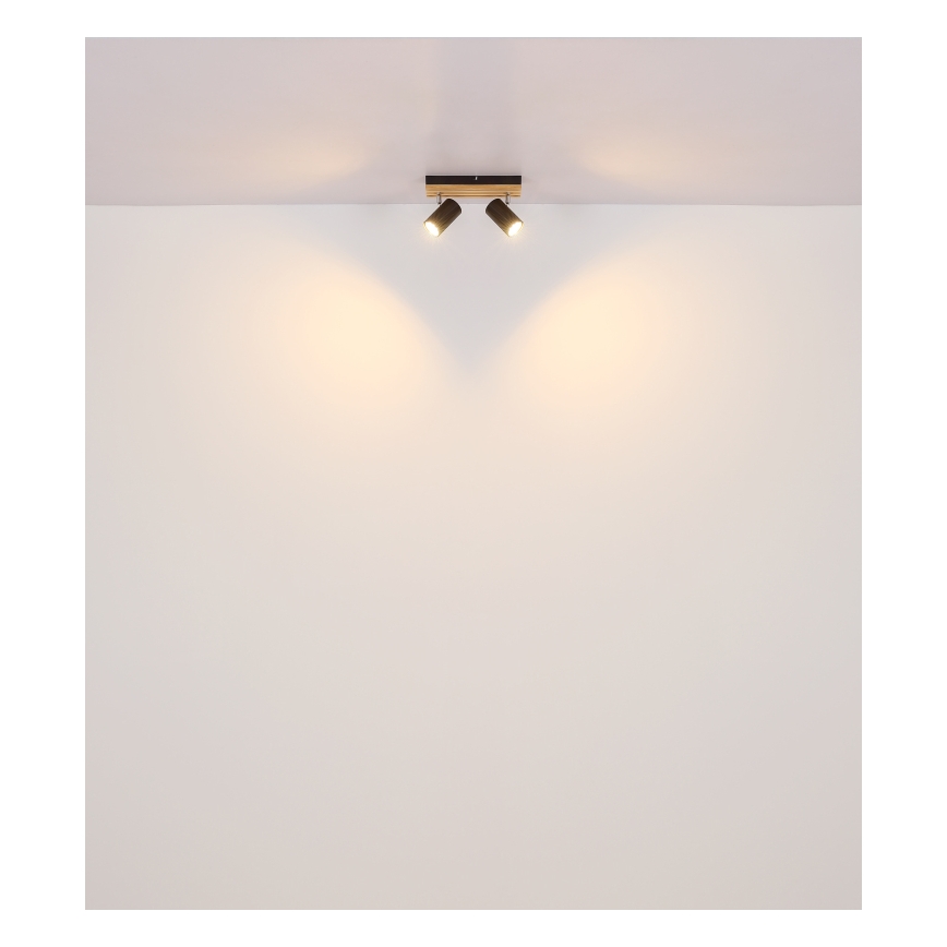 Globo - Foco 2xGU10/25W/230V negro