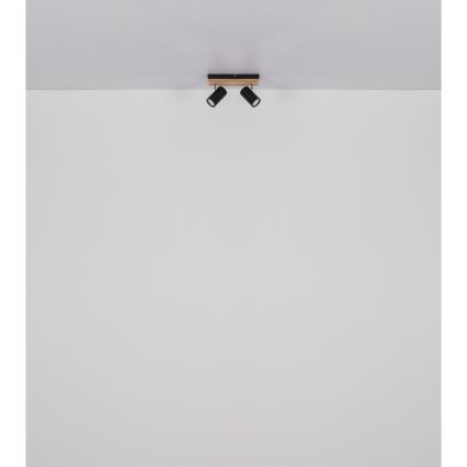 Globo - Foco 2xGU10/25W/230V negro