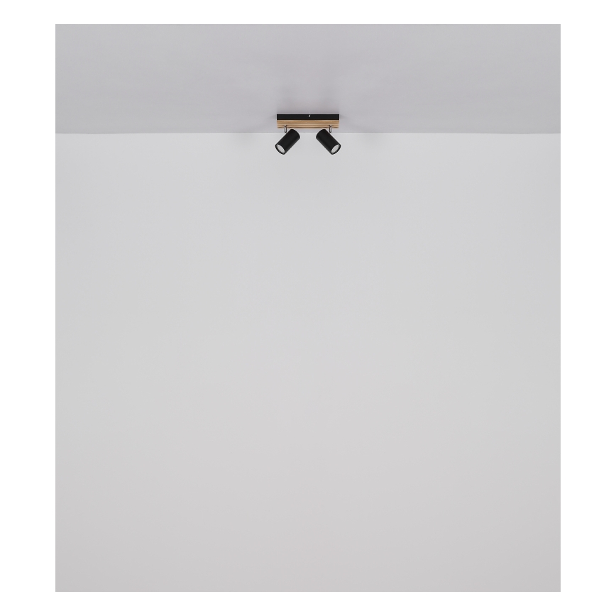 Globo - Foco 2xGU10/25W/230V negro