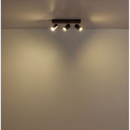 Globo - Foco 3xGU10/25W/230V negro