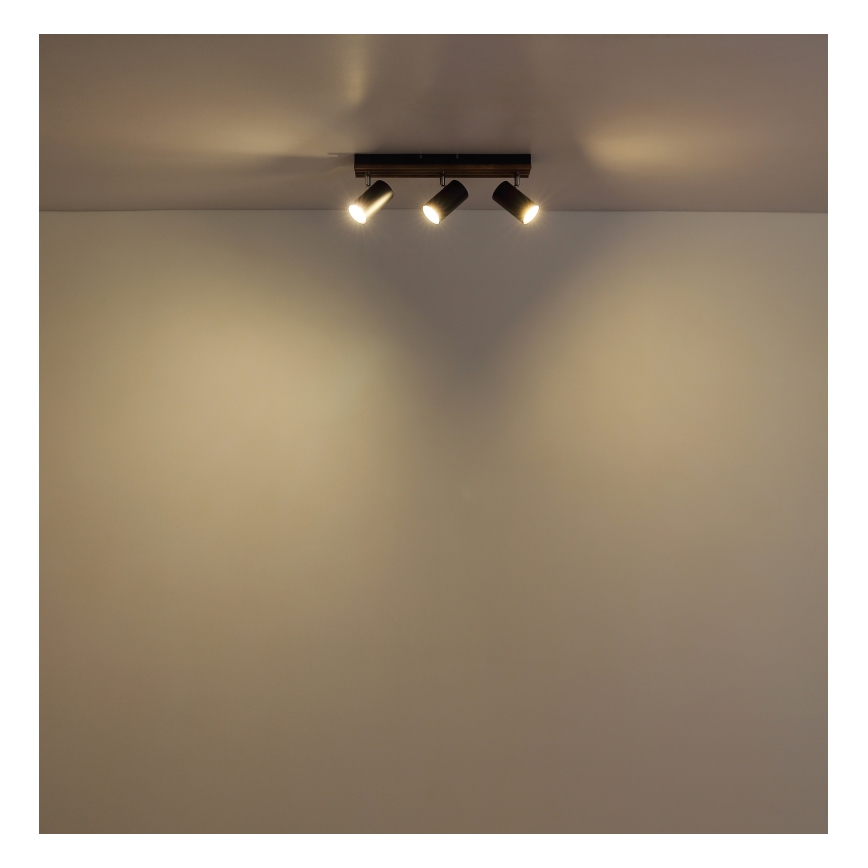 Globo - Foco 3xGU10/25W/230V negro