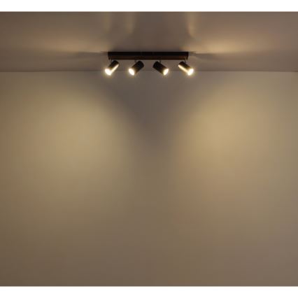 Globo - Foco 4xGU10/25W/230V negro