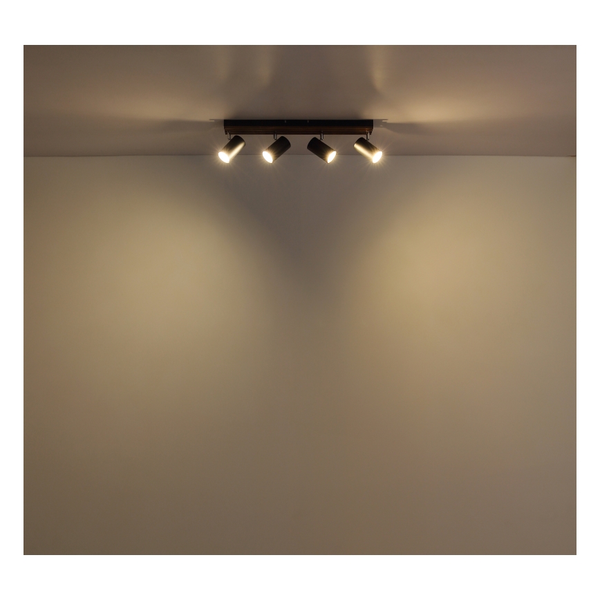Globo - Foco 4xGU10/25W/230V negro