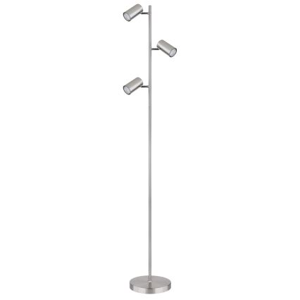 Globo - Lámpara de pie 3xGU10/5W/230V cromo mate