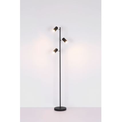 Globo - Lámpara de pie 3xGU10/5W/230V negro