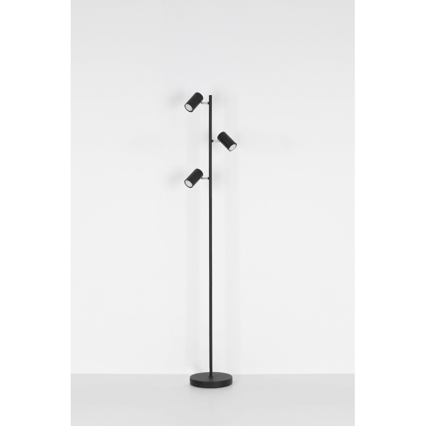 Globo - Lámpara de pie 3xGU10/5W/230V negro