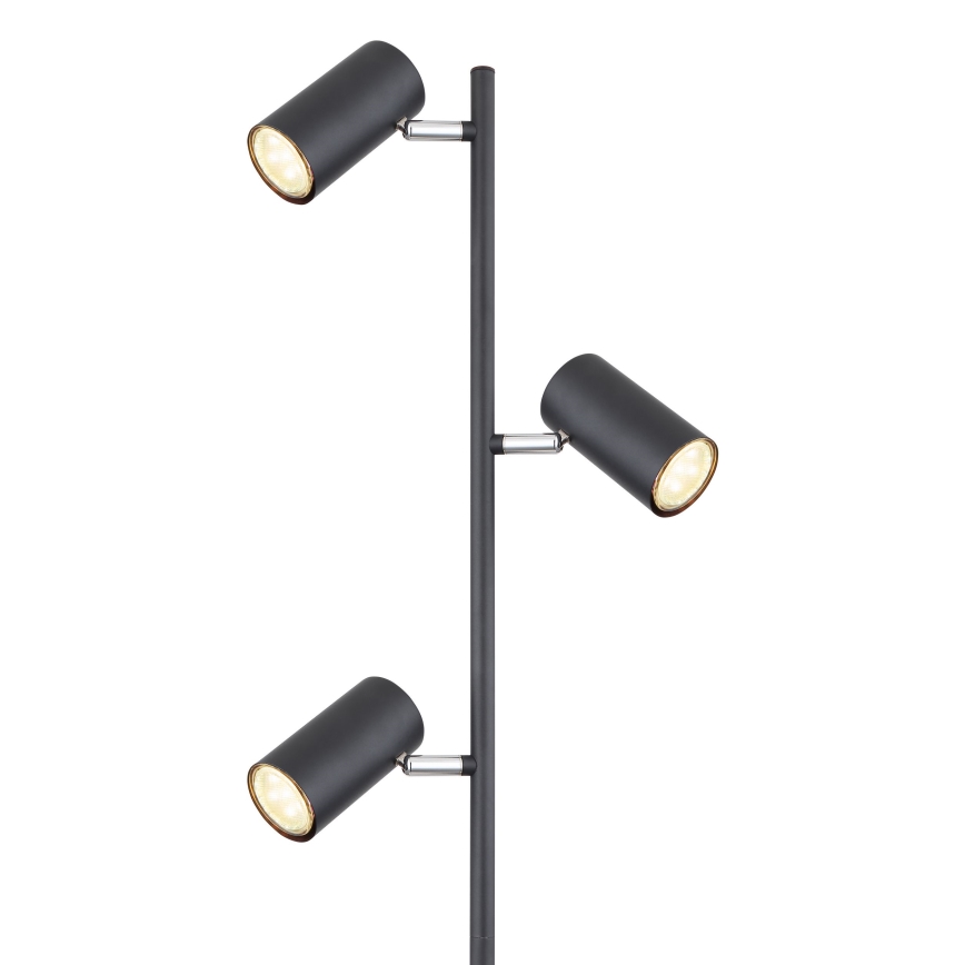 Globo - Lámpara de pie 3xGU10/5W/230V negro