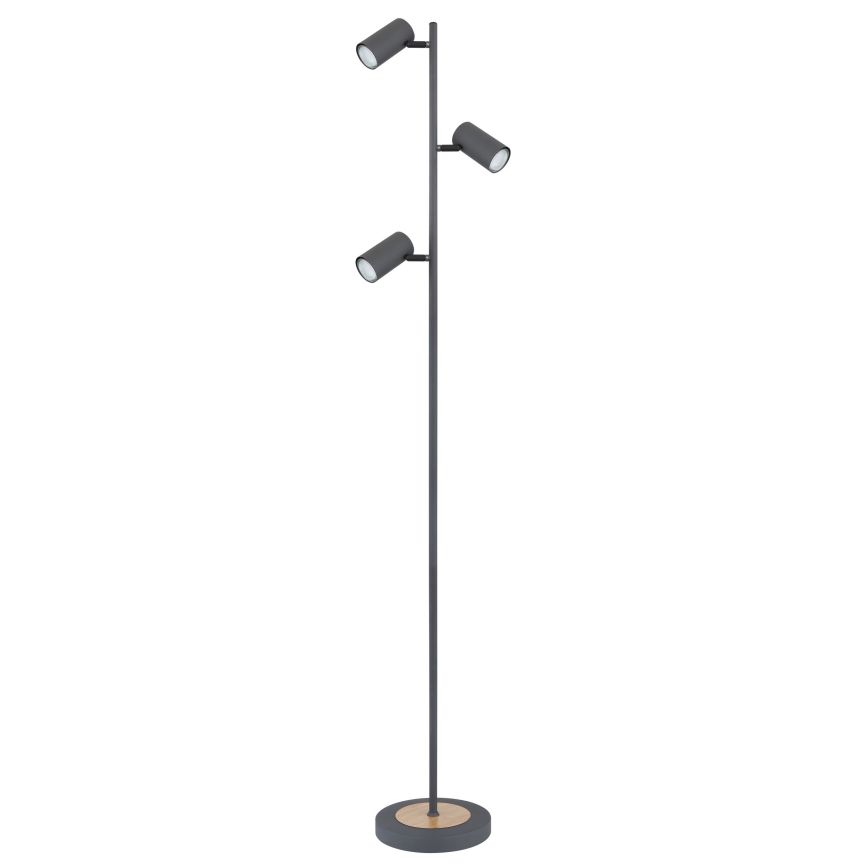 Globo - Lámpara de pie 3xGU10/5W/230V gris
