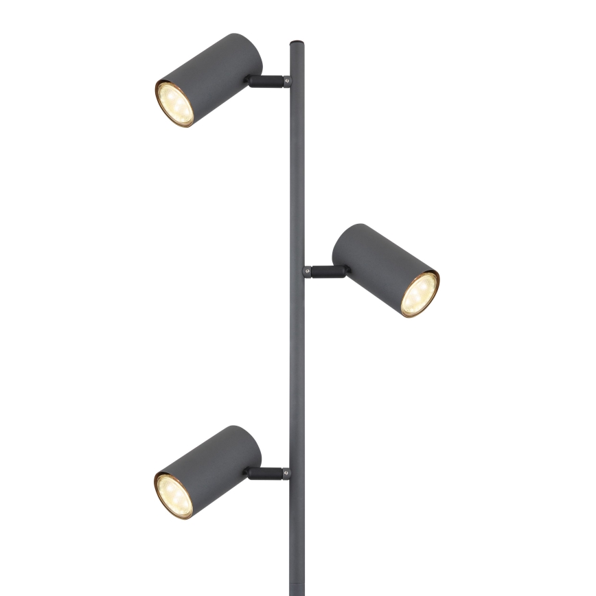 Globo - Lámpara de pie 3xGU10/5W/230V gris
