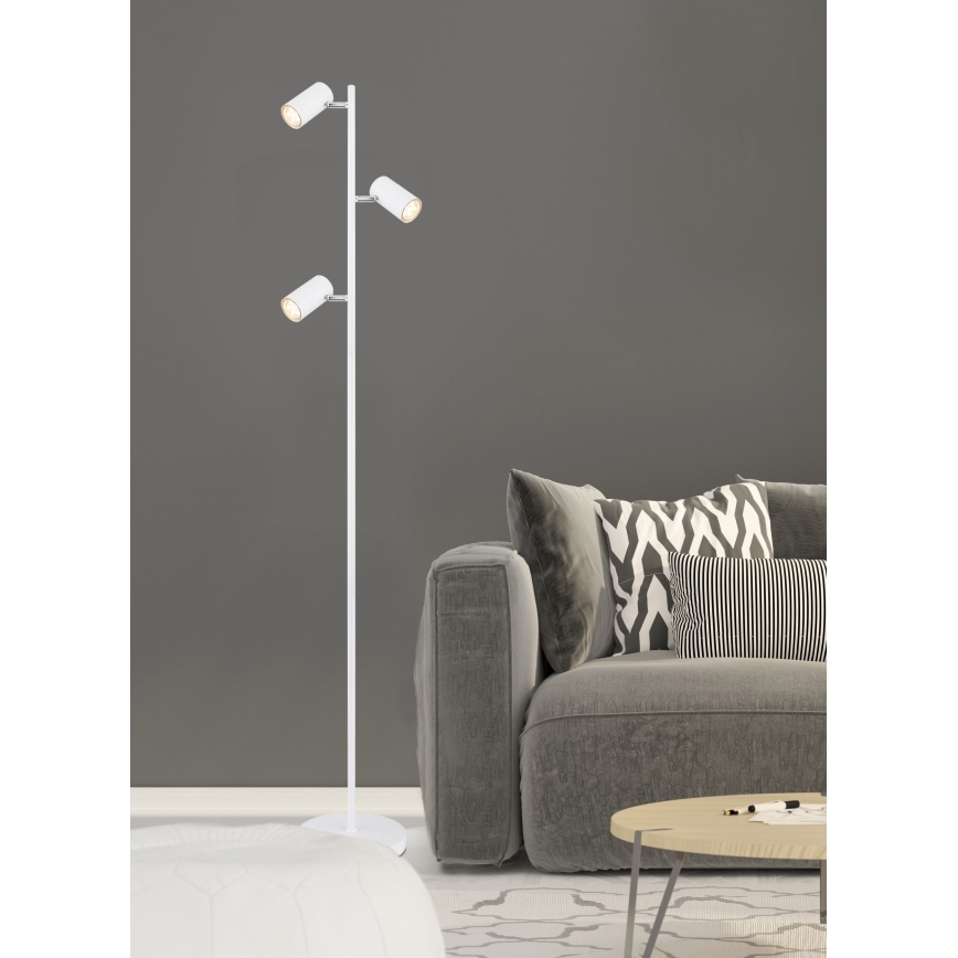 Globo - Lámpara de pie 3xGU10/5W/230V blanco