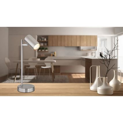 Globo - Lámpara de mesa 1xGU10/5W/230V cromo mate