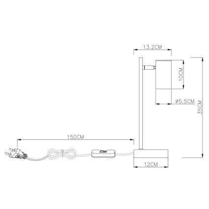 Globo - Lámpara de mesa 1xGU10/5W/230V gris/marrón