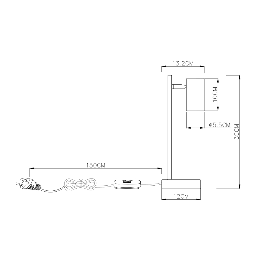 Globo - Lámpara de mesa 1xGU10/5W/230V gris/marrón